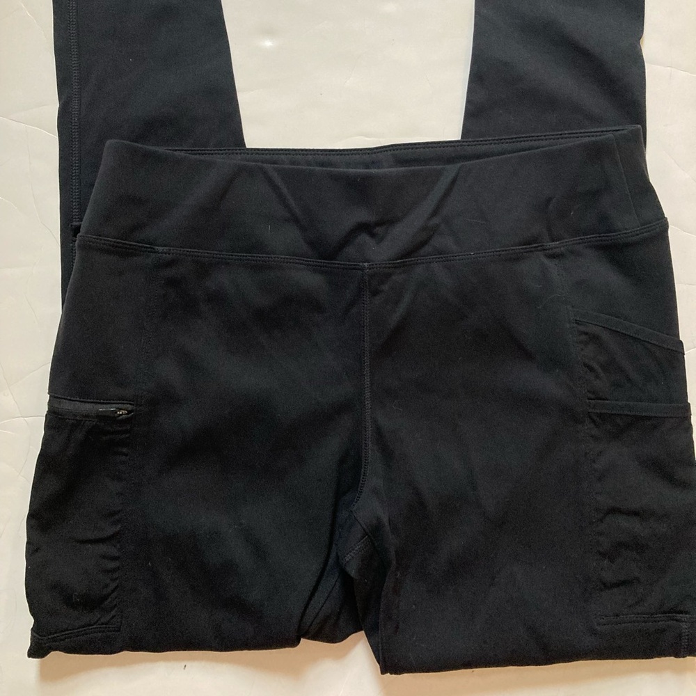Carhartt force leggings black pockets L 12 14 EUC - Picture 2 of 3